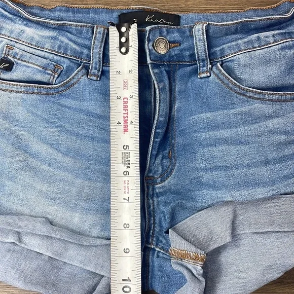 KanCan Women’s High Rise Cuffed Denim Jean Shorts, size 5/26 - Picture 5 of 9